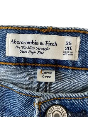 NWT ABERCROMBIE & FITCH The 90s Slim Straight Jeans thumbnail 6