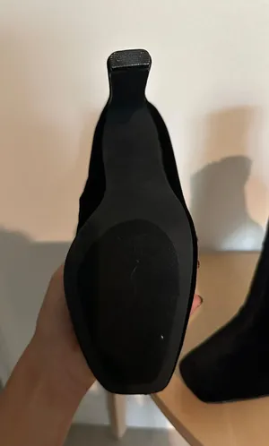 Loriah Black Velvet Booties thumbnail 5