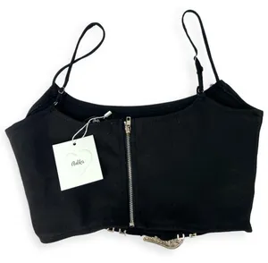 NWT ADIKA | M | GRAILED BUCKLE TOP Cropped Crop Bralette Western Festival thumbnail 5