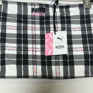 Von Dutch x Puma Women’s Plaid Bandeau Tube Top Large Y2K Black Pink Streetwear thumbnail 5