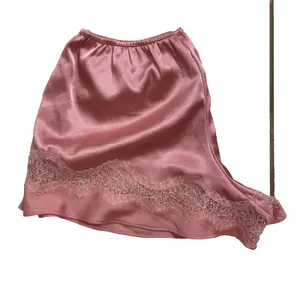 Victoria's Secret Satin Tap Shorts Light Pink Lace Trim Sleep Pajama Bottoms XS thumbnail 3