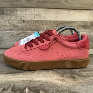 Reef Lay Day Seas Womens 9.5 Red Duo Suede Sneakers CJ7204 New thumbnail 3