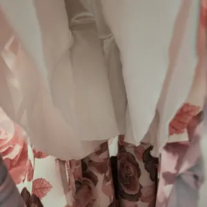 Floral High Low Dress Party Cocktail‎ Strapless Dress thumbnail 3