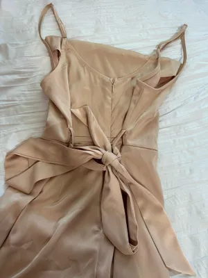 Altar'd State Champagne Satin Jumpsuit thumbnail 3