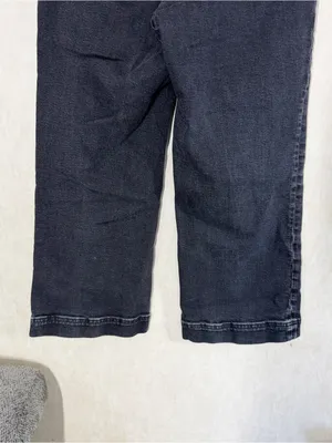 Pilcro Women’s The Skipper Cropped Jeans High Rise Wide Leg in Washed Black 28 thumbnail 7