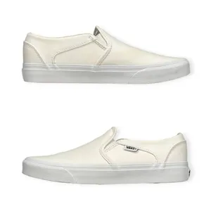 VANS | US Women Size 9 | Classic Asher White Canvas Slip-On Skate Shoes 721356 thumbnail 5