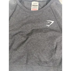 GymShark Crop Top Womens S Black Seamless Crop Long Sleeve Shirt thumbnail 4