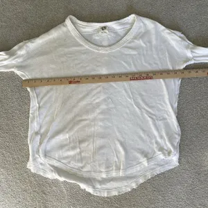We The Free Oversized Relaxed Knit Ribbed Boho Blouse Top White Women's Size XS thumbnail 11
