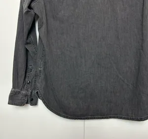 Madewell Denim Button Up Shirt in Lunar Wash Ash Black thumbnail 8