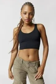 Urban Outfitters Ribbed Cropped Tank thumbnail 2