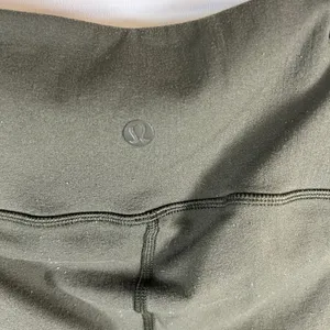 Lululemon Align High Rise Capri Leggings Olive Green Mesh‎ Detail Size XS thumbnail 6