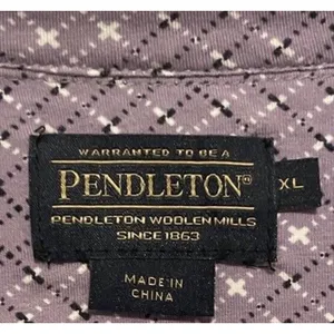 Pendleton Lounge Shirt Women Size XL Button Up Purple Long Sleeves EUC thumbnail 4