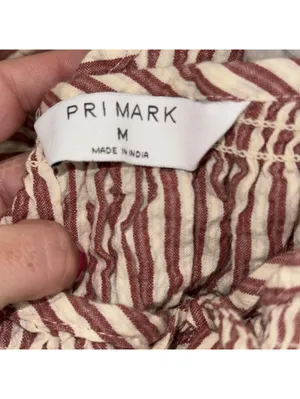 Primark seersucker white and red vertical striped set thumbnail 6