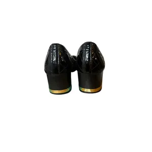 Tory Burch Maggie Black Quilted Patent Leather Pumps thumbnail 5