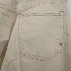 AE77 Stovepipe Selvedge Jeans Women 14 Regular Cream NWT Organic Cotton Straight thumbnail 7