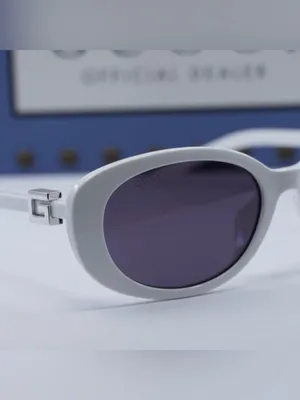 New Gucci Oval Sunglasses Gucci Gg1684sa 006 White Grey Women Eyewear Nib thumbnail 8