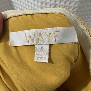 WAYF x Emma Rose Kenny Strapless Gold Minidress Size Small thumbnail 9