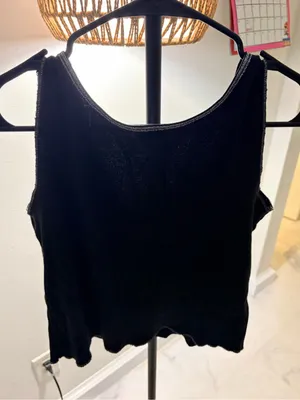 Wave Trade Black Cotton Tank Top - X-Large thumbnail 5