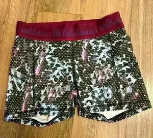 Lululemon Athletica What the Sport Short Floral Tranquil Yoga Bike Shorts Tights thumbnail 1