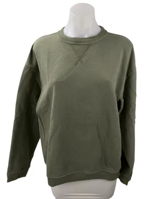GAP Womens Green Crew Neck Long Sleeve Oversized Sweatshirt Sweater Top Size S thumbnail 1