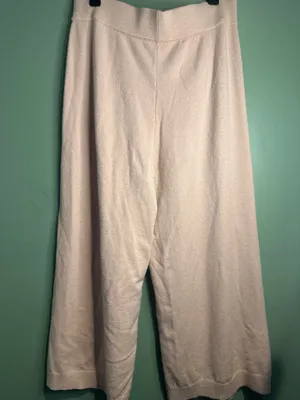 Nordstrom Sweater Knit Wide Leg Pants Womens L Pink Lenzing Ecovero Lounge thumbnail 3