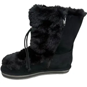 Sun and Stone Faux Fur Winter Boot, Cozy Lined, Suede Finish, Size 7 NWOB thumbnail 4