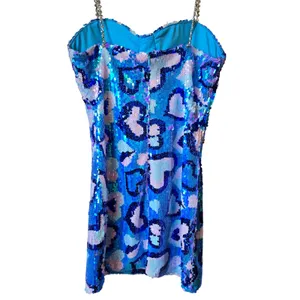 Amylynn Heart Diamante Sequin Mini Dress NWOT Size Small thumbnail 3