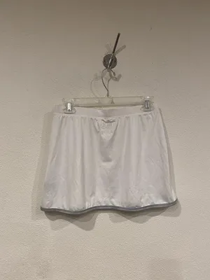 RLX Polo Sport Skirt Womens Medium White Solid Athletic Tennis Wrap Trim Stretch thumbnail 4