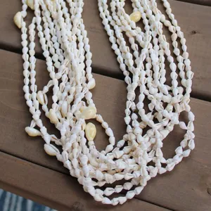 Hawaiian White Nassa Shell Necklaces (2 strands) thumbnail 1