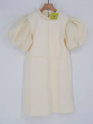 THML Cream Puff Sleeve Mock Neck Mini Dress Size S thumbnail 2