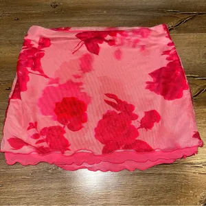 White Fox Boutique Are You Entertained Mini Skirt Blush Rose Pink Size Small thumbnail 2