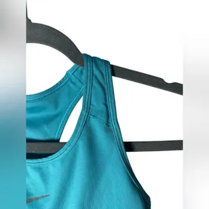 Nike Dri-FIT Swoosh Sports Bra Teal Blue Racerback‎ Women’s Size S thumbnail 3