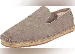 UGG Tan Slip-On Loafers with Suede Texture thumbnail 3