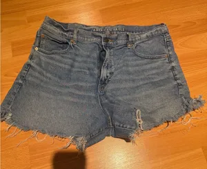 American Eagle Outfitters Frayed Hem Jean Shorts thumbnail 1