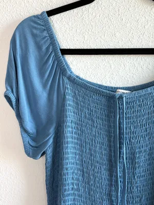 American Eagle Smocked Ruffle Hem Dress thumbnail 3