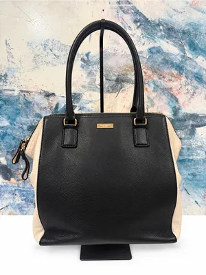 Kate Spade New York Magnolia Park Ollie Bag Purse Cream Black EUC thumbnail 1