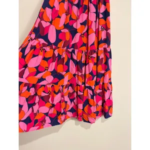 Abel the Label Anthropologie Dress Strapless Midi Pink Orange Floral Small thumbnail 4
