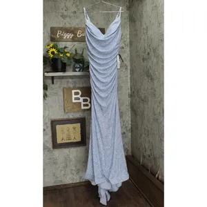 NWT B Darlin Plus Size Glitter-Knit Prom Dress Gown 5DH8978 14W Light Blue thumbnail 4