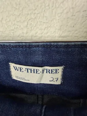 Free People We The Free Jayde Flare Jeans Indigo Blue Womens Size 27 thumbnail 8