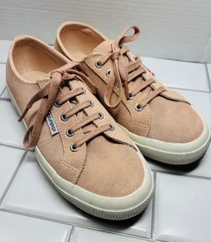 Superga 2750 Suede Sneakers Womens 7.5 Men's 6 Peach Pink Low Top S00FUW0 thumbnail 1