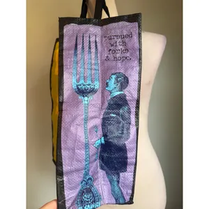 Trader Joe's Reusable Grocery Tote Bag Perky Uni-corny Whimsical Graphic Shopper thumbnail 4