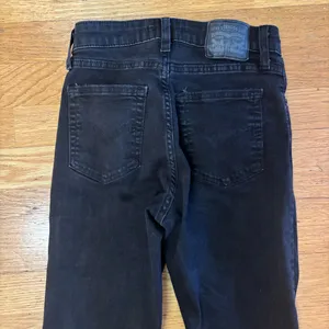 Levi’s Black 725 High Waisted Preppy Boho Coastal Cowgirl Western Flare Jeans 28 thumbnail 6