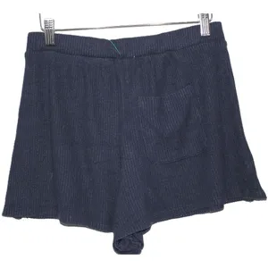 Womens Abercrombie & Fitch Blue Ribbed Stretchy Loungewear Shorts Size Medium M thumbnail 2