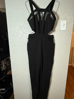 Hot Miami styles mesh cut out jumpsuit size Medium thumbnail 3