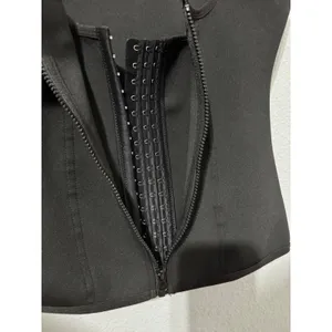 Womens Black Waist Trainer Vest Shapewear Zipper Hook Closure Large L Faja‎ thumbnail 2