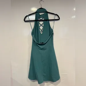 Express Elegant‎ Teal Halter Dress thumbnail 4