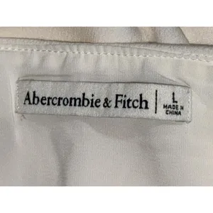 Abercrombie & Fitch White Polyester Side Slit Micro Mini Skirt Womens Size Large thumbnail 4