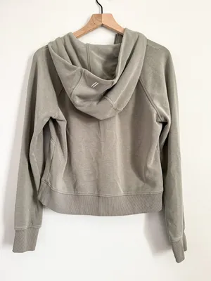 Recreation Half Zip Hoodie Sage Green Athleisure Pullover Size XS thumbnail 6
