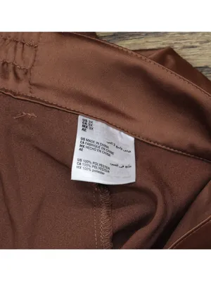 NEW Bar III Trendy Satin Cropped Cargo Pants 100193656WN Root Beer Brown 3X thumbnail 4