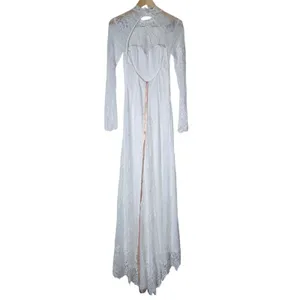 Lulus Laveau White Lace Bustier Backless Mermaid Maxi Dress Wedding Bridal Small thumbnail 4